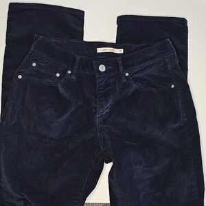 NWOT Women's White Tab 505 Straight Navy Corduroy Pants. Size 4M W27 L32